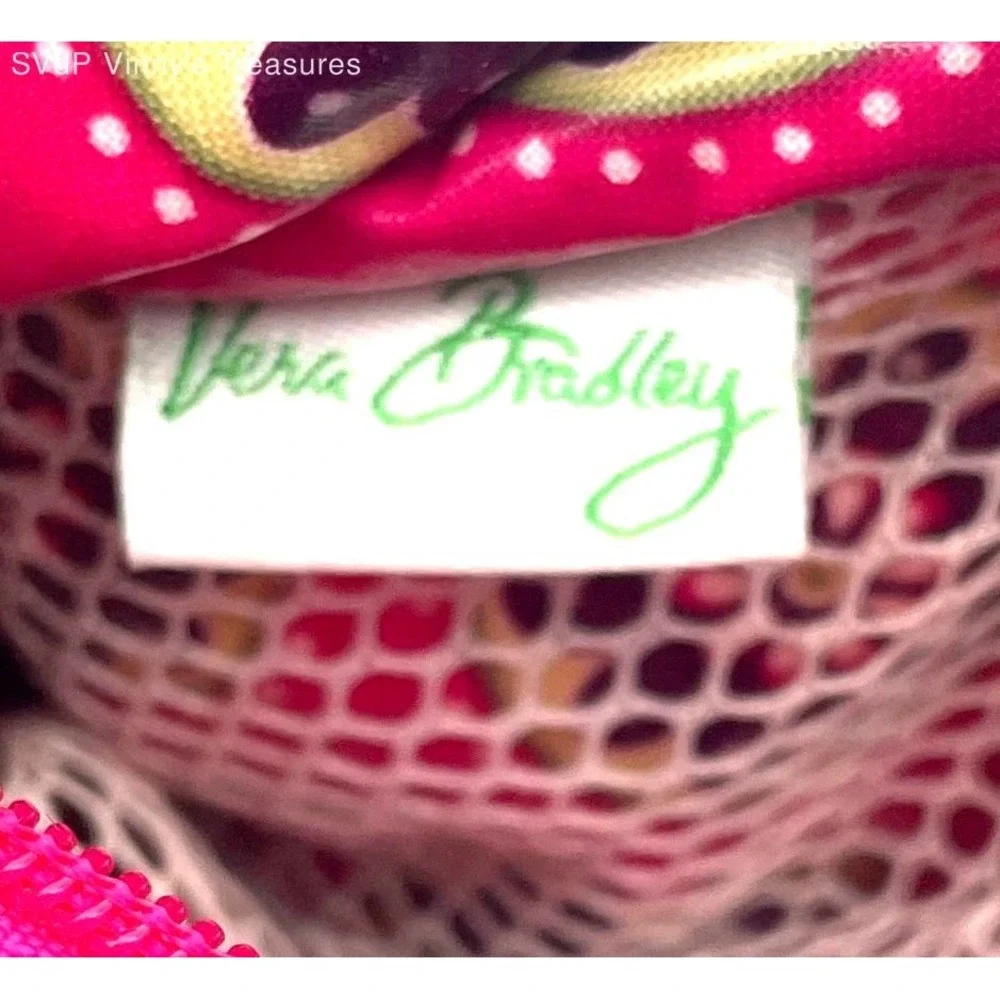 Vera Bradley Pink Multicolor Paisley and Floral Quilted Cosmetic Bag Travel